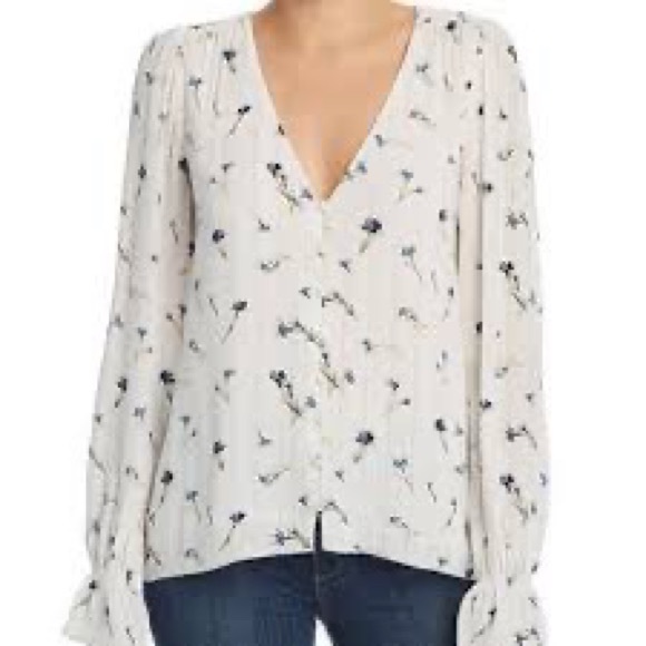 JOIE Bologna C Floral Button Down Peasant Blouse XXS - Picture 12 of 12